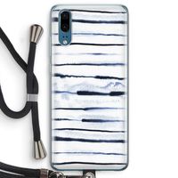 Ink Stripes: Huawei P20 Transparant Hoesje met koord
