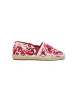 Dolce & Gabbana Kids espadrilles à imprimé Majolica - Rouge