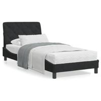 Bed met matras fluweel zwart 90x200 cm SKU: V3208636 - thumbnail