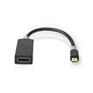 Nedis CCBW37654AT02 video kabel adapter 0,2 m Mini DisplayPort HDMI Antraciet