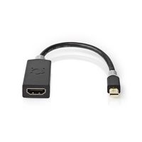 Nedis CCBW37654AT02 video kabel adapter 0,2 m Mini DisplayPort HDMI Antraciet - thumbnail
