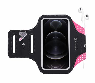 Swissten Swissten Hardloop Telefoonhouder - Waterdichte Hardloopband - t/m 7 inch - Roze