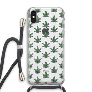 Weed: iPhone XS Transparant Hoesje met koord