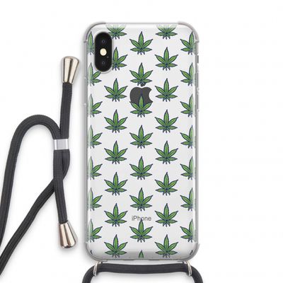 Weed: iPhone XS Transparant Hoesje met koord