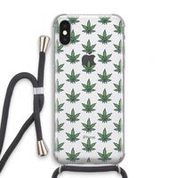 Weed: iPhone XS Transparant Hoesje met koord