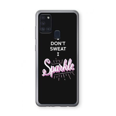 Sparkle quote: Samsung Galaxy A21s Transparant Hoesje