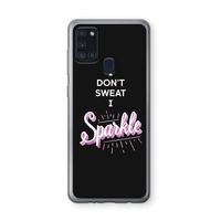 Sparkle quote: Samsung Galaxy A21s Transparant Hoesje