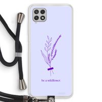 Be a wildflower: Samsung Galaxy A22 4G Transparant Hoesje met koord