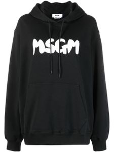 MSGM hoodie à logo imprimé - Noir