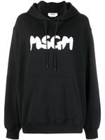 MSGM hoodie à logo imprimé - Noir - thumbnail