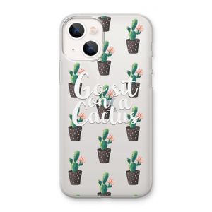 Cactus quote: iPhone 13 mini Transparant Hoesje