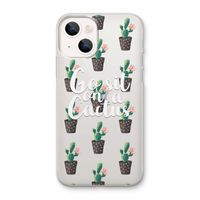 Cactus quote: iPhone 13 mini Transparant Hoesje