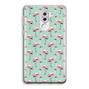 Flamingoprint groen: Honor 6X Transparant Hoesje