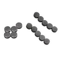 Magneten rond - zelfklevend - grijs - 15x stuks - 8 x 4 en 13 x 5 mm - Hobby artikelen   -