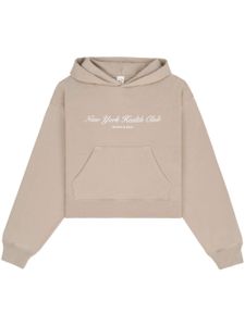 Sporty & Rich hoodie Ny Health Club à coupe crop - Gris