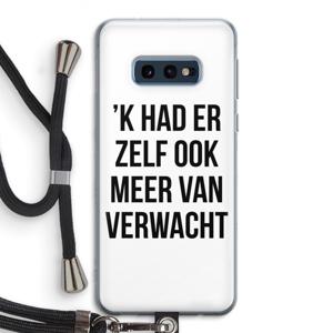 Meer verwacht: Samsung Galaxy S10e Transparant Hoesje met koord