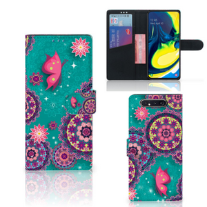 Samsung Galaxy A80 Hoesje Cirkels en Vlinders