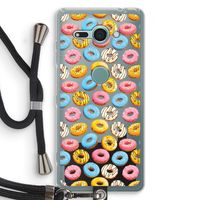 Pink donuts: Sony Xperia XZ2 Compact Transparant Hoesje met koord