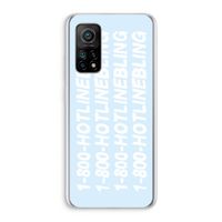 Hotline bling blue: Xiaomi Mi 10T 5G Transparant Hoesje