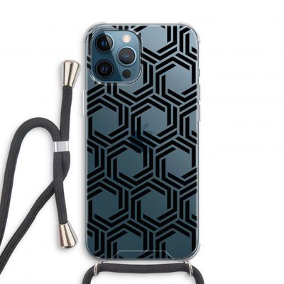 Geometrisch patroon: iPhone 12 Pro Transparant Hoesje met koord