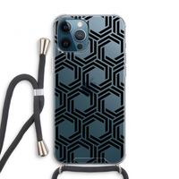 Geometrisch patroon: iPhone 12 Pro Transparant Hoesje met koord