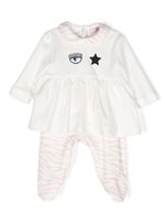 Chiara Ferragni Kids pyjama en coton à logo imprimé - Blanc - thumbnail