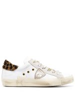 Philippe Model Paris baskets à imprimé léopard - Blanc