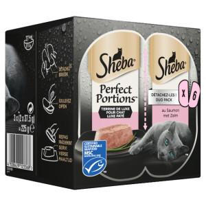 Sheba Perfect Portions Luxe Paté met zalm nat kattenvoer ( 6 x 37,5 g) Per 2