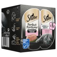 Sheba Perfect Portions Luxe Paté met zalm nat kattenvoer ( 6 x 37,5 g) Per 8