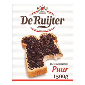 De Ruijter - Chocoladehagel puur - 1,5kg