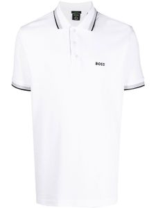 BOSS polo à logo brodé - Blanc