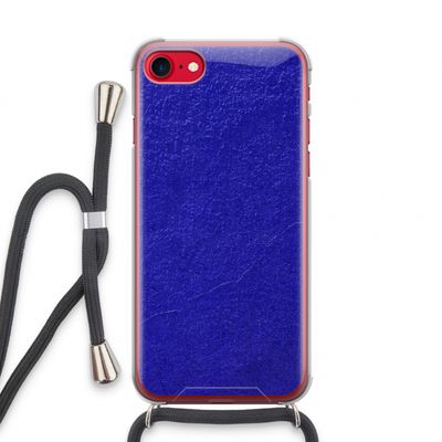 Majorelle Blue: iPhone SE 2020 Transparant Hoesje met koord