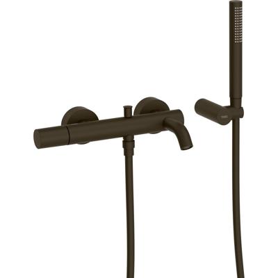 Badkraan Tres Study | Opbouw | Mengkraan | 2-weg | hoh 13.5 - 16.5 cm | 1-knop | Rond | Zwart brons