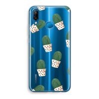 Cactusprint roze: Huawei P20 Lite Transparant Hoesje Cactusprint roze: Huawei P20 Lite Transparant Hoesje