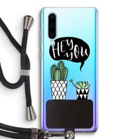 Hey you cactus: Huawei P30 Transparant Hoesje met koord