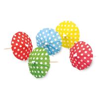 Ijsparasols - 10x st - hout/papier - IJs/hapjes parasols - cocktailprikkers - prikkers