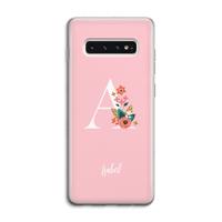 Pink Bouquet: Samsung Galaxy S10 4G Transparant Hoesje