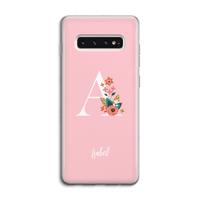 Pink Bouquet: Samsung Galaxy S10 4G Transparant Hoesje - thumbnail