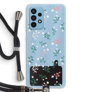 Small white flowers: Samsung Galaxy A52 Transparant Hoesje met koord