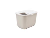 Savic Hop in Kat Kattenbak met boveninvoer Beige, Wit