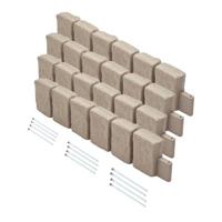 VEVOR bloemperkrand gazonrand steenlook palissade 120x10x23cm