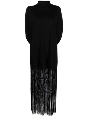 KHAITE robe longue Olson à franges - Noir