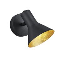 Trio Stoere plafondspotNina zwart met goud - R80161002