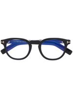 TOM FORD Eyewear lunettes de vue à monture ronde - Noir - thumbnail