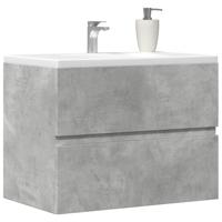 Badkamerkast 60x38,5x45 cm bewerkt hout betongrijs