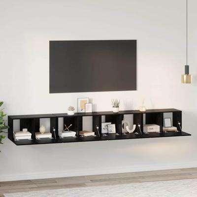 Tv-meubelset 4 pcs Zwart eiken Medium 30 x 60 x 30.5 cm