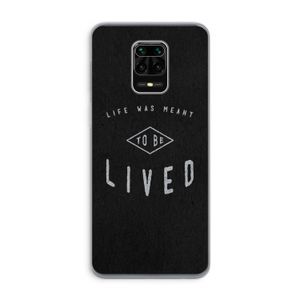 To be lived: Xiaomi Redmi Note 9 Pro Transparant Hoesje