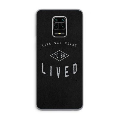 To be lived: Xiaomi Redmi Note 9 Pro Transparant Hoesje