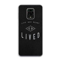 To be lived: Xiaomi Redmi Note 9 Pro Transparant Hoesje