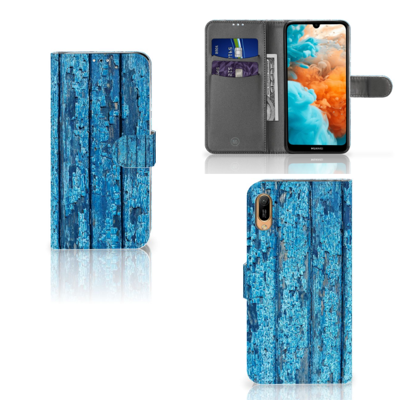 Huawei Y6 (2019) | Book Style Case | Wood Blue